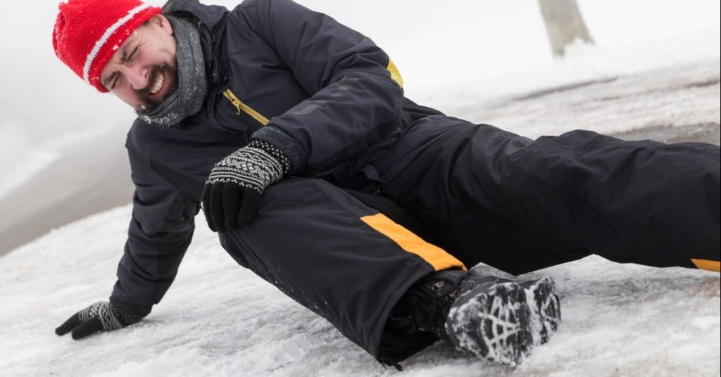 Person hurt after slip and fall
